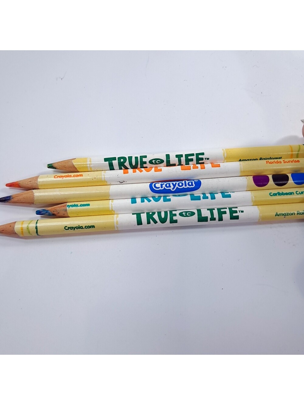 Vintage Crayola True To Life Colored Pencils set 5 Tri-Color Tips 2007 Hallmark